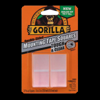 Gorilla Mounting Tape Tough & Clear Pre-cut Squares 24 pk