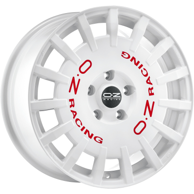 OZ rally racing race white red lettering 19"