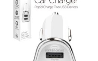 Nyhed hos dækbutikken.dk Hypergear Dual USB Mini Car Charger Hvid eller Sort