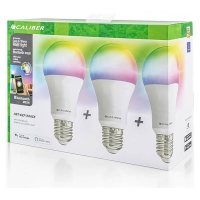 Caliber E27 Smart Home 3 pack LED pære hvid/multicolor
