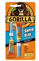 Gorilla Super Glue 2x3g, sekundlim med høj styrke
