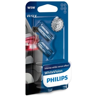 Philips W5W WHITEVISION 12V 5W W2,1X9,5D 2-pak