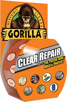 Gorilla Glue Clear Repair Tape 8 m, Vejrbestandig