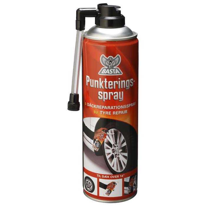 Se Basta punkteringsspray 500 ml spray hos Dækbutikken - Dæk og Fælge