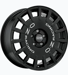 OZ Rally Racing gloss black + silver lettering gloss black + silver lettering
