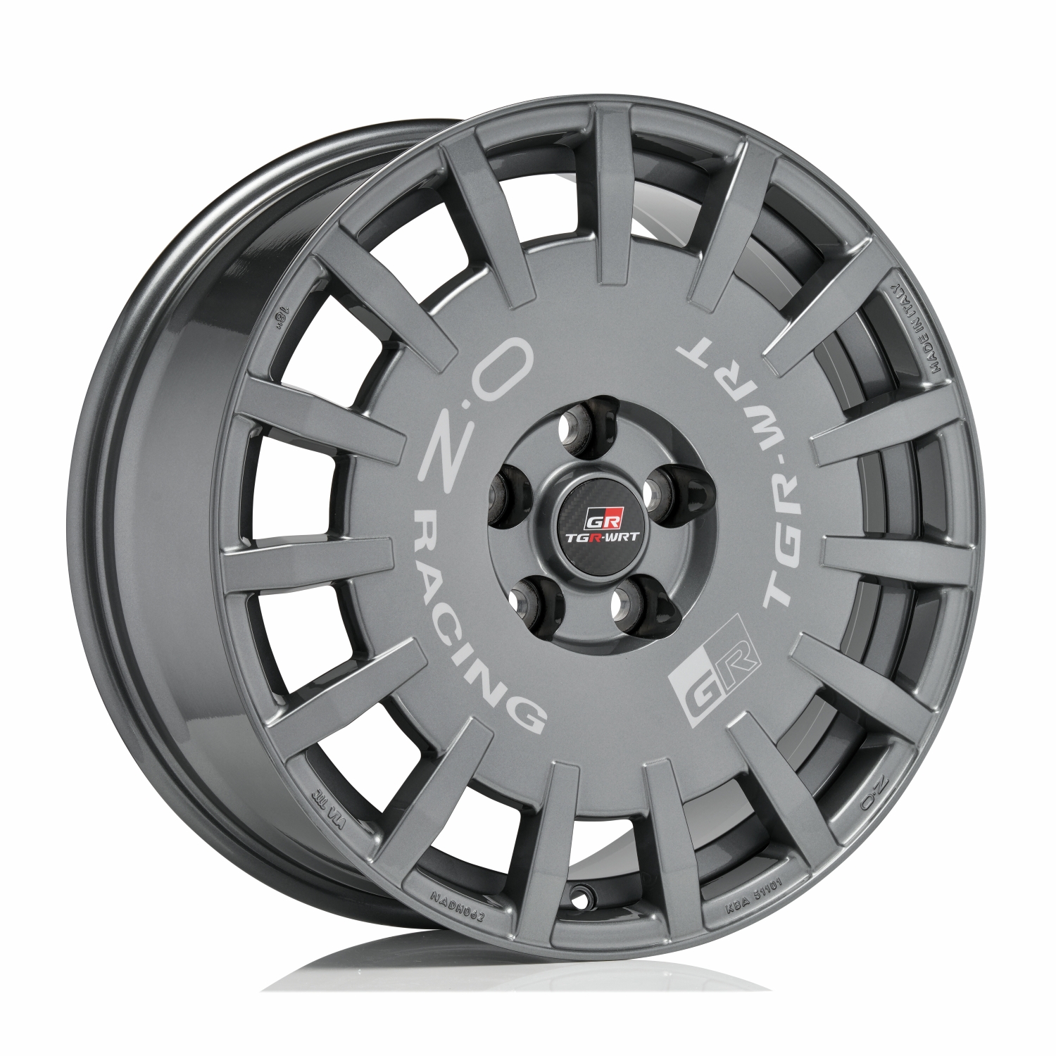 OZ Rally racing tgr-wrt matt graphite + silver lettering