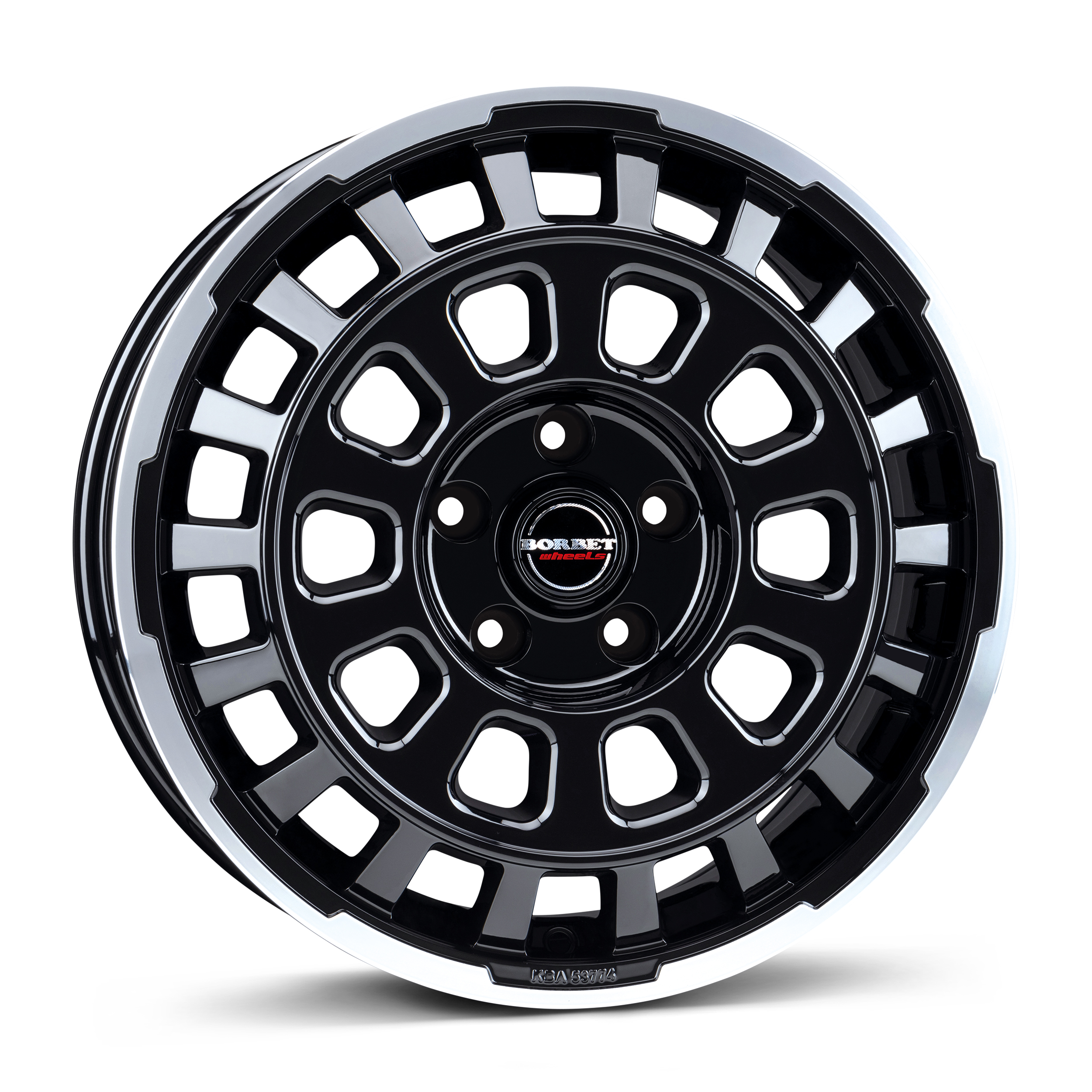 Borbet Cw7 black rim polished glossy