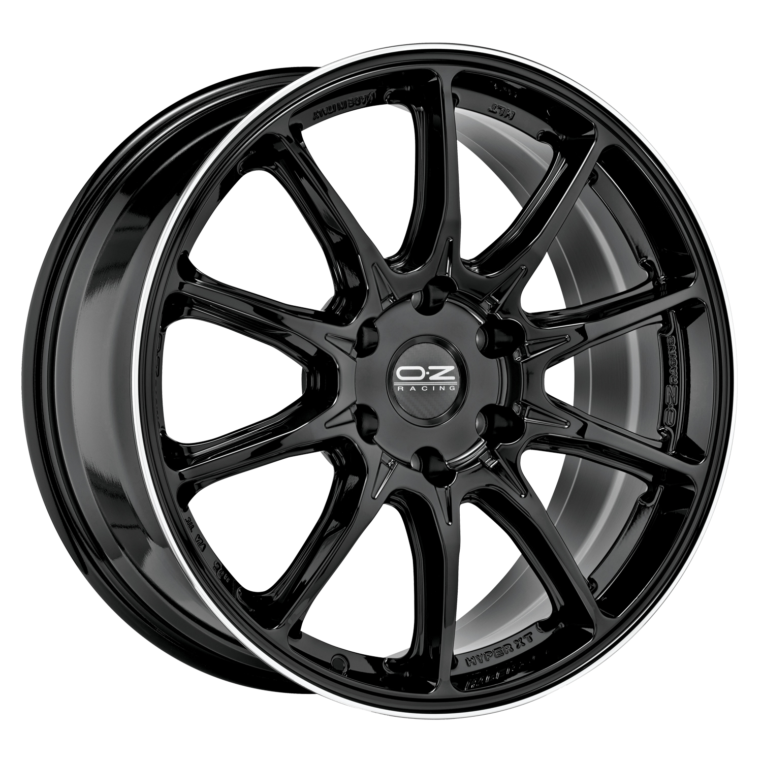 OZ Hyper XT HLT Offroad GLOSS BLACK+DIAMOND LIP