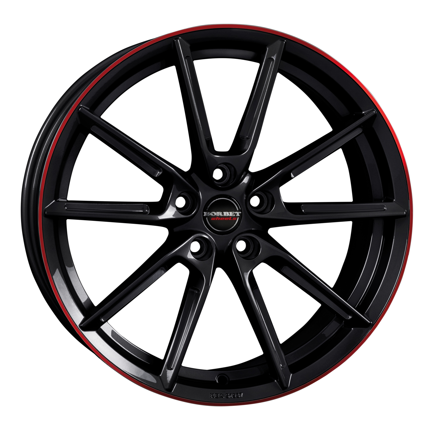 Billede af Borbet lx19 black glossy rim red black glossy rim red