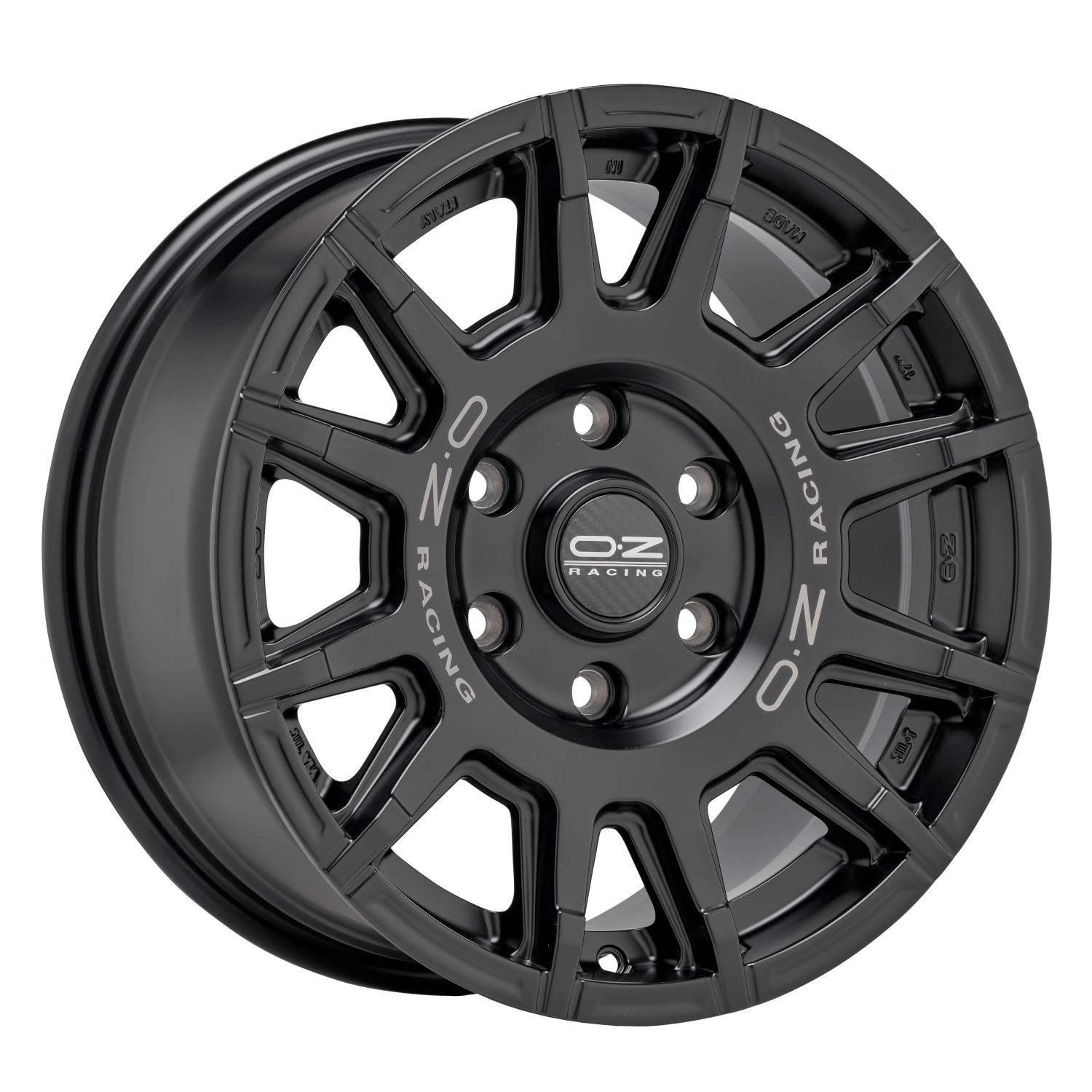 OZ Rally legend matt black + dark lettering