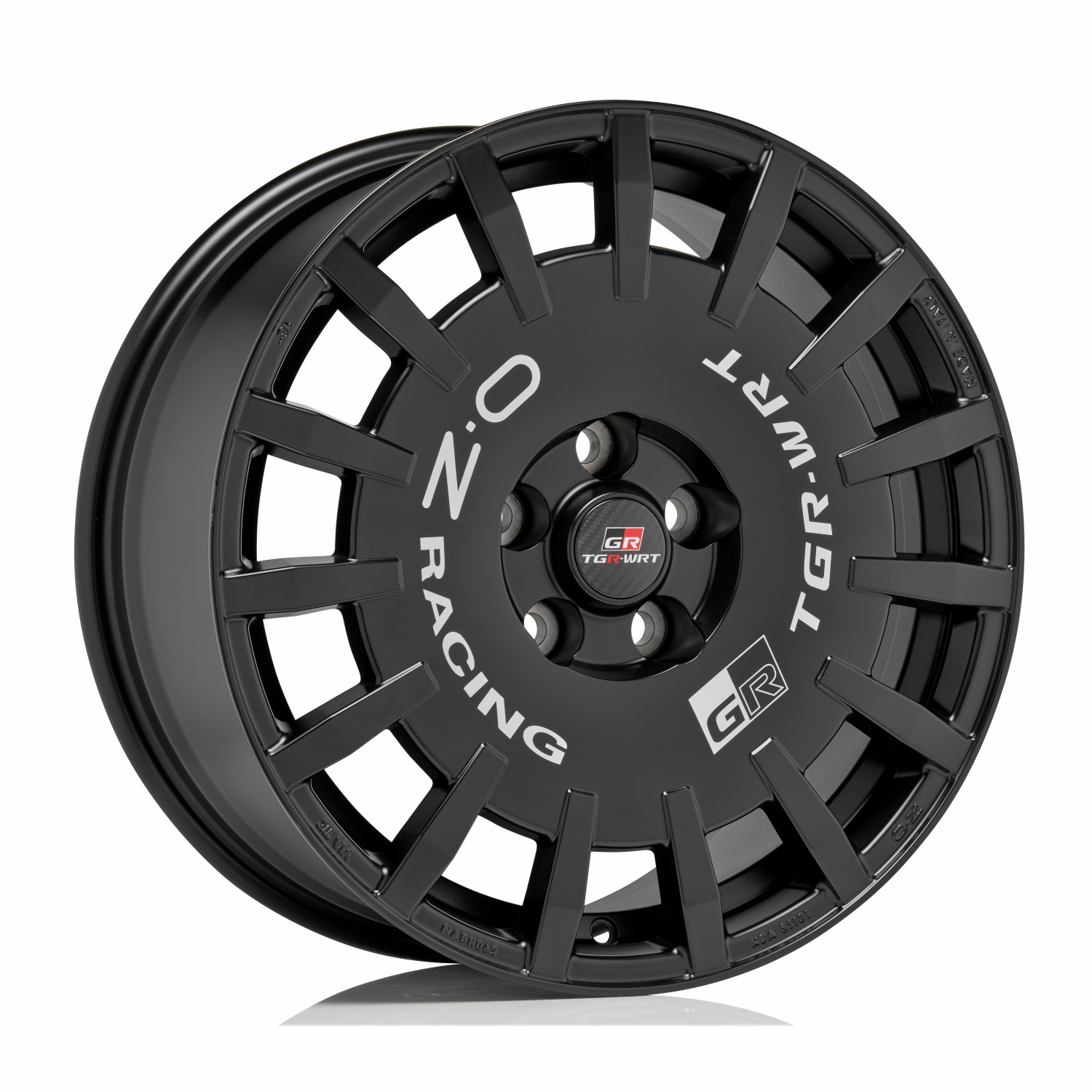 OZ Rally racing tgr-wrt matt black + silver lettering