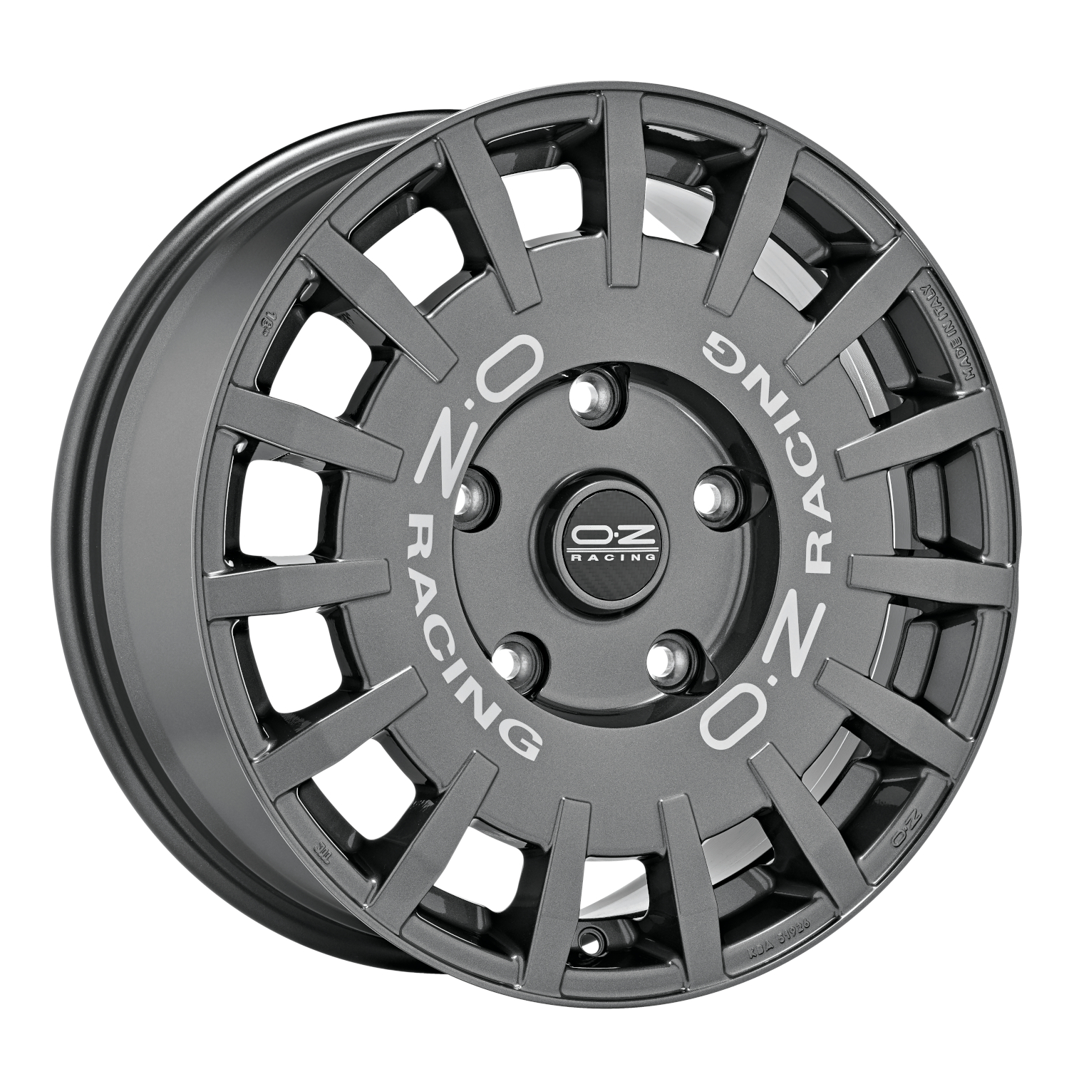 OZ Rally racing van dark graphite silver lettering