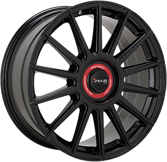 Avus velgen Avus ac-m09 Gloss Black / Red