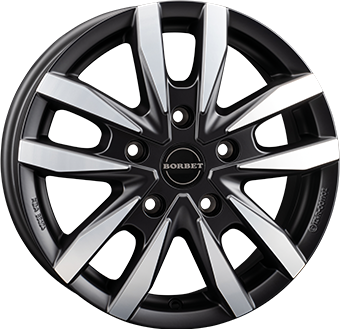Borbet Cw5 Dull Black / Polished