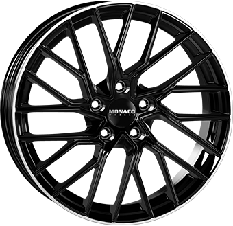 Monaco wheels Gp11 Gloss Black / Polished lip