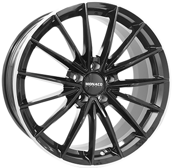 Monaco wheels Gp14 Gloss Black / Polished lip