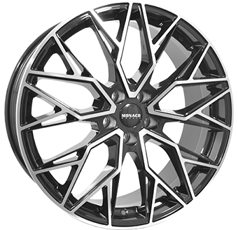 Monaco wheels Gp15 Gloss Black / Polished