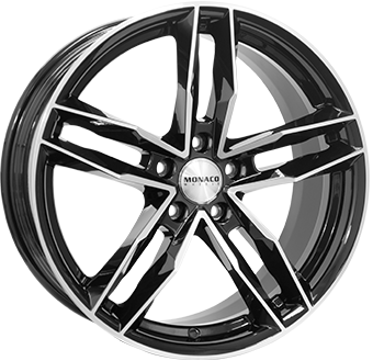 Monaco wheels Rr8m Gloss Black / Polished