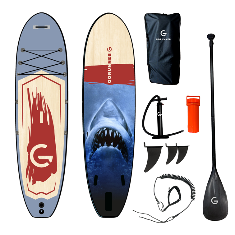 GoRunner Sup Shark Sampak - SUP Board - 320x84 cm - Blå