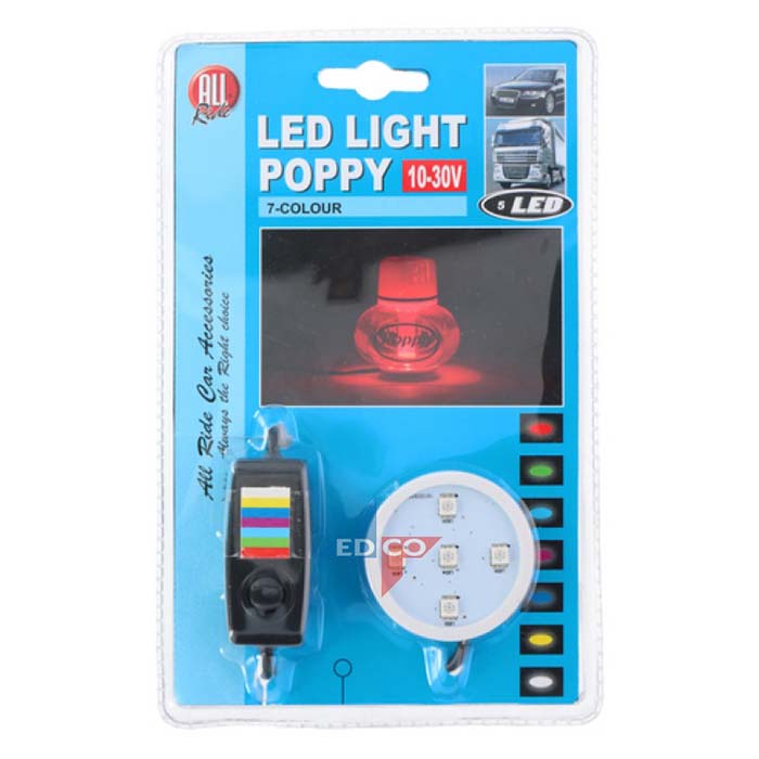 Se LED lys med 7 farver 12-24 volt til Poppy hos Dækbutikken - Dæk og Fælge