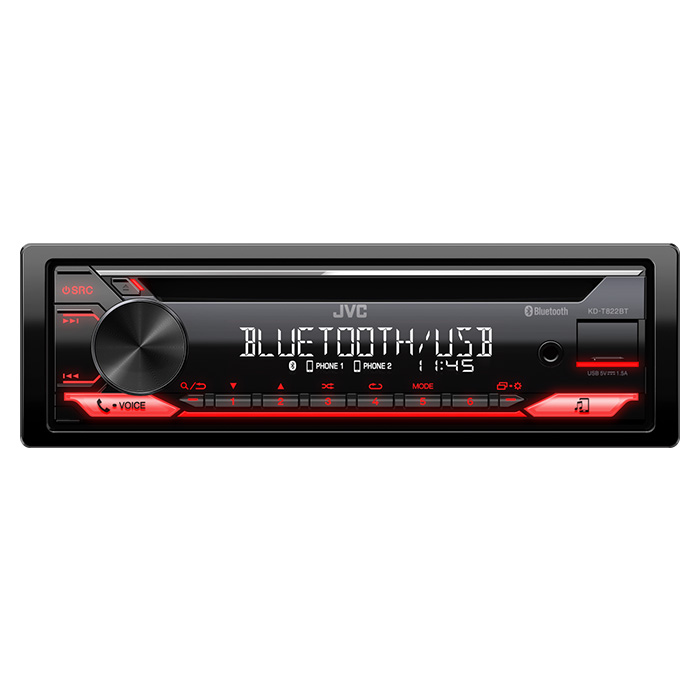 Billede af JVC KD-T822BT cd/rds tuner m. Bluetooth