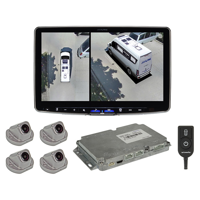 Se Alpine HCS-T100 360 grader Birdview kamera hos Dækbutikken - Dæk og Fælge