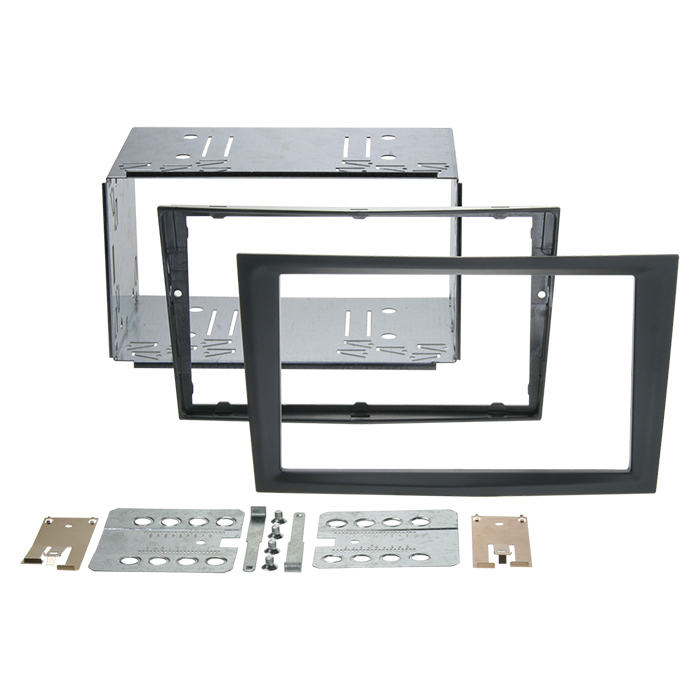 2 Din Radioramme Opel Astra H Trækul Gummi Touch