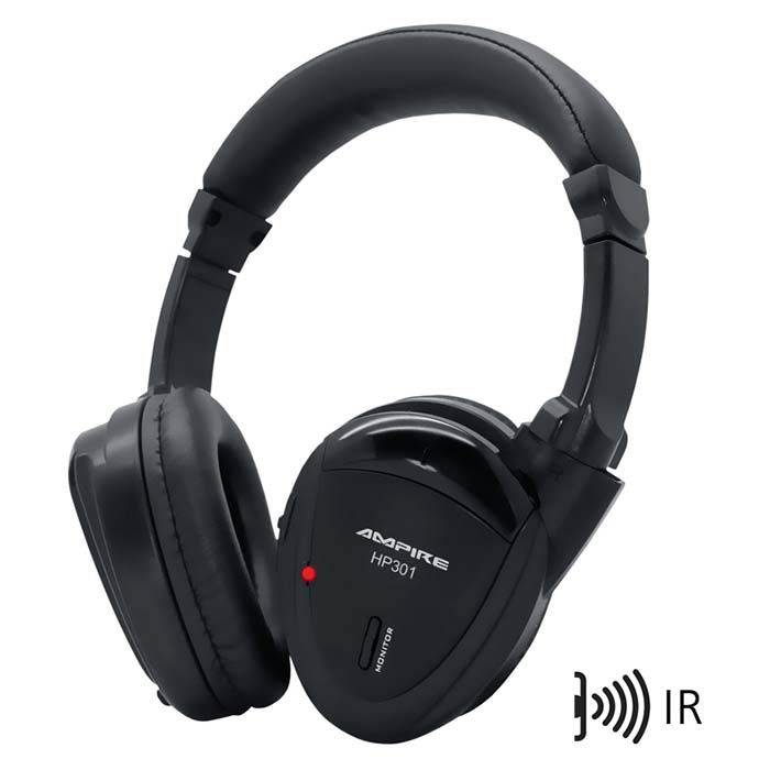 Ampire Infrarød hovedtelefon med taske
