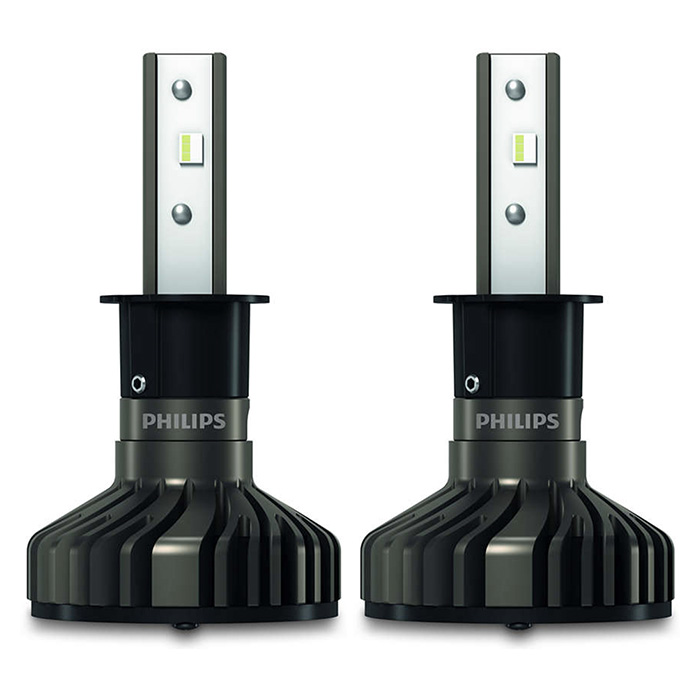 Se Philips Ultinon Pro9000 H3 LED +200% mere lys (2 stk.) hos Dækbutikken - Dæk og Fælge