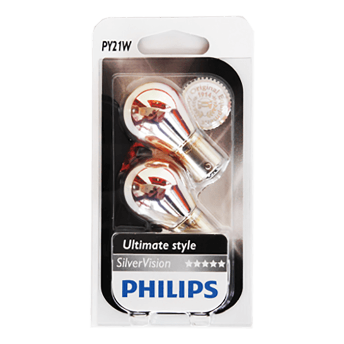 Philips blinkpære, sølvdesign - 2-pak