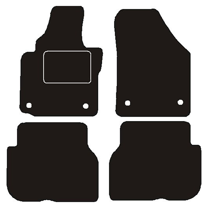 Velour måtter VW Touran 2003-2014 Rund lås billede