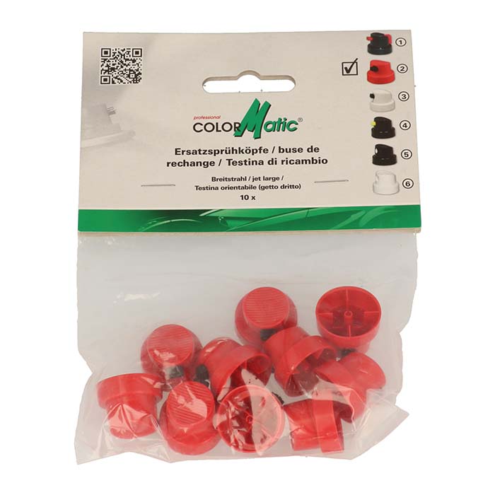 ColorMatic Justerbar dyse, rød-sort (10 stk)