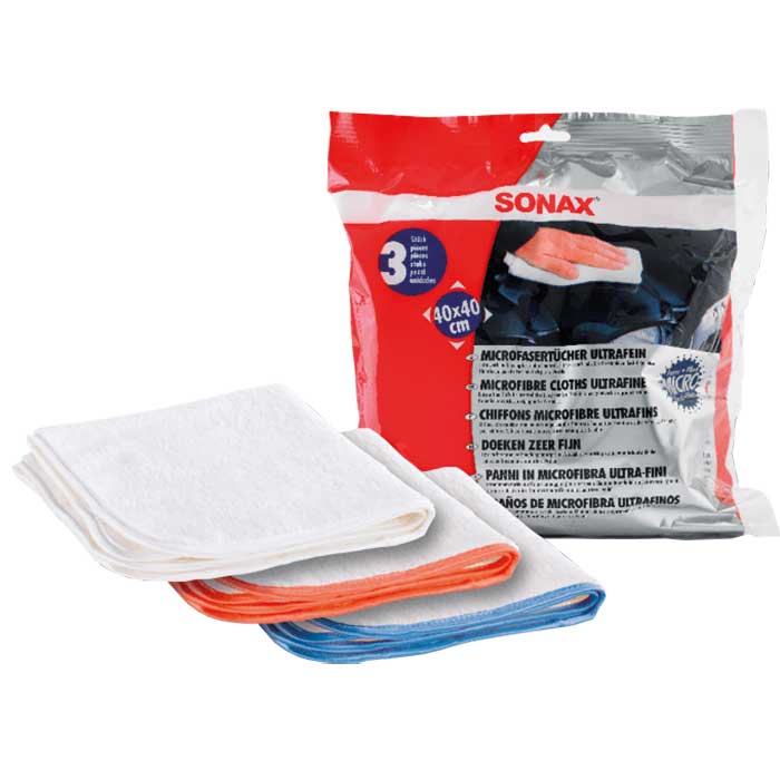 SONAX Ultrafin Mikrofiberklud, 3 stk