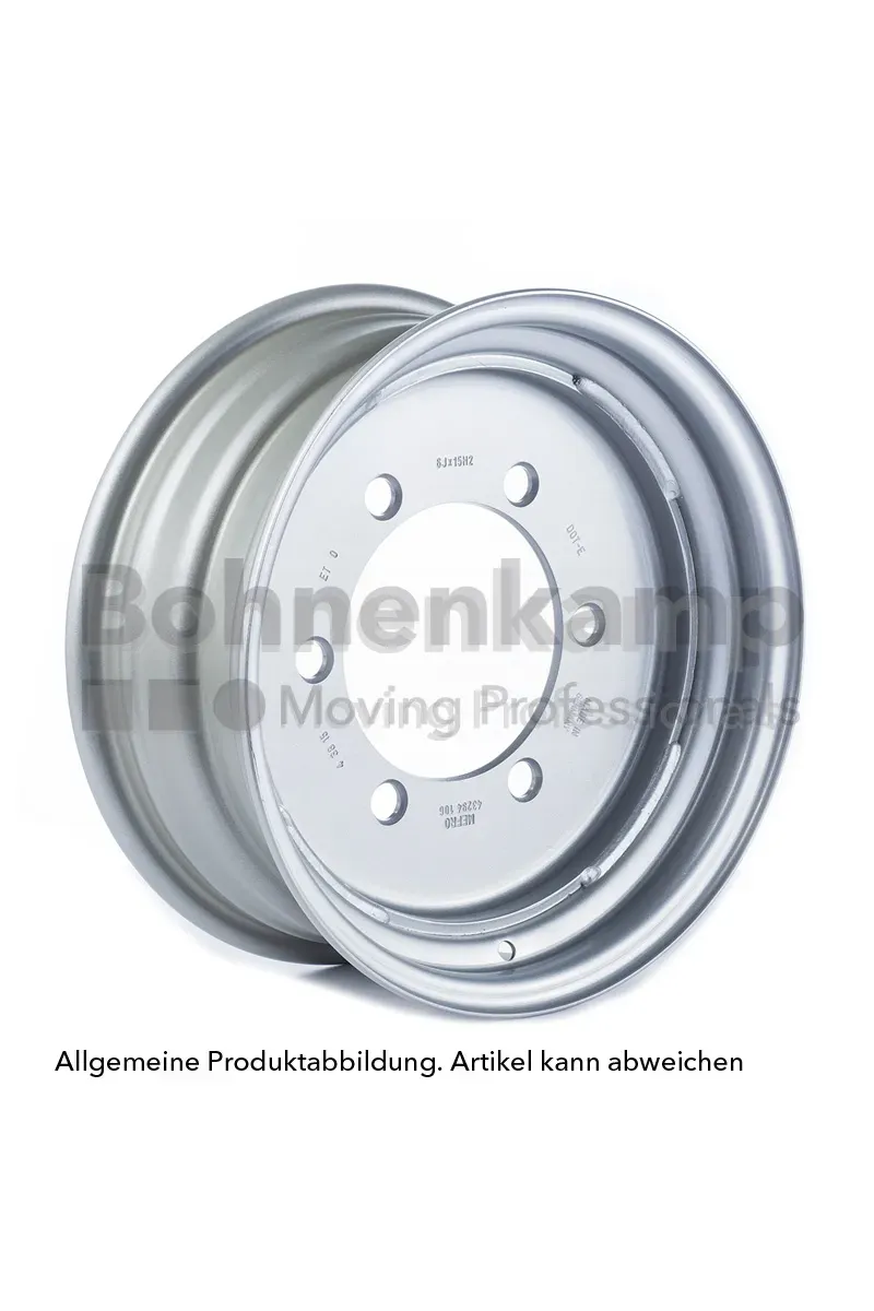 Fælg 13.00 X 15.5 6/161/205, A2 E -15 Sølv