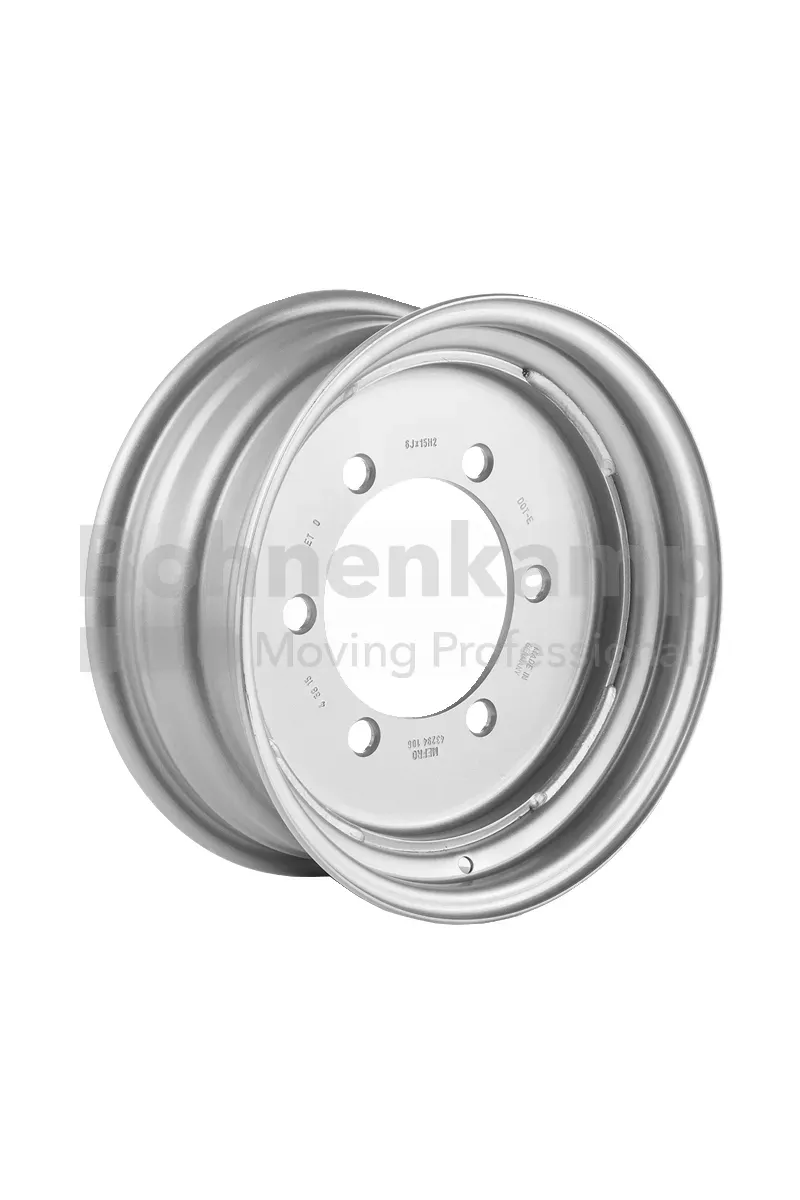 Fælg 9.00x15.3 6/161/205 ET0 Sølv Ø21,5